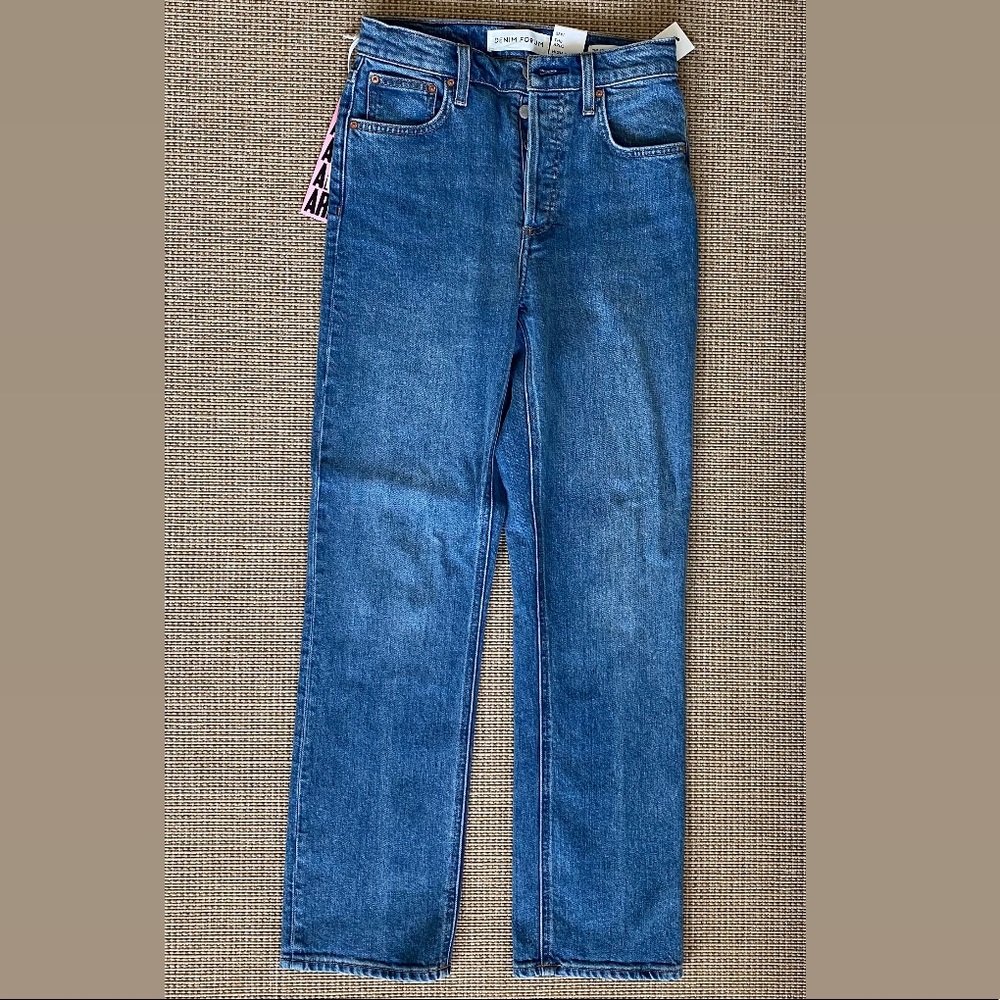 ARITZIA | Denim Forum the arlo high rise straight 28L in My Bleu L’Amour • 25
